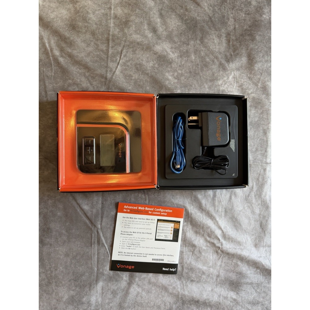 Vonage V-Portal VDV21-VD VoIP Adapter 2-Line Ethernet RJ-45 Caller ID